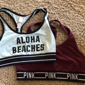 PINK VS sports bras (2) XS